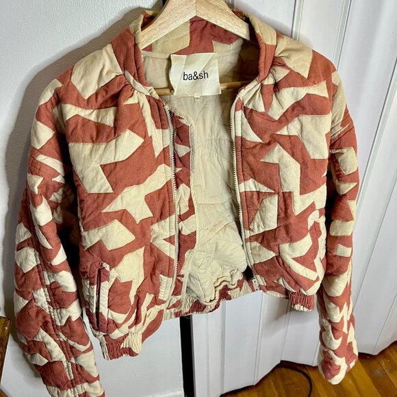 ba&sh Cropped bomber jacket Pacino - dusty pink - Picture 2 of 5